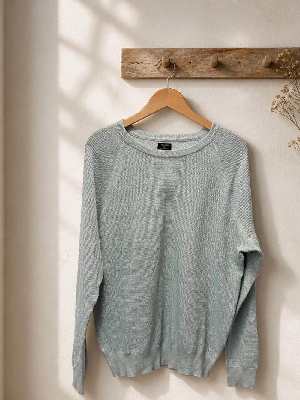 NWT J. Crew Lightweight Pale Green Crew Neck Sweater - Size L
